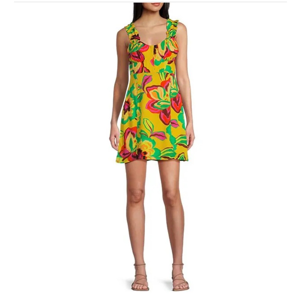 GB Ruffle Strap Floral Printed Dress Size XS
